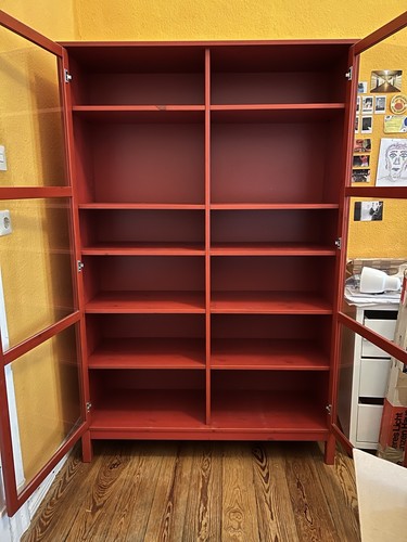 Rote ikea vitrine schrank - ikea,