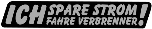 Aufkleber ich spare strom - spare,