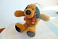 ⚡️ Sunkid Plüschtier Hund mit Anhänger  ca. 15 cm Höhe braun - schwarz Schleife