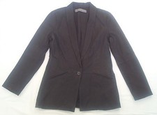 Zara Basic, Damen Leder Blazer, schwarz, Gr. 36