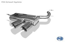  Edelstahl Sportauspuff mittig VW Golf 5 R32 2x100mm doppelwandig abgeschrägt