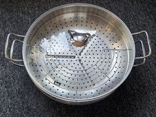 Fissler Nanjing Wok mit Glasdeckel und Dämpfeinsatz 36 cm