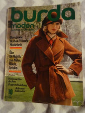 Burda Moden Oktober 1974 Nähen , häkeln, stricken Weihnachten, Puppenkleider