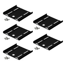 5x Festplatte Einbaurahmen HDD SSD Einbauwinkel 2,5 > 3,5 Montage Metall schwarz