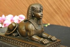 Vintage Französische Bronze Möbel Dekoration, Sphinx Mythologisch Stecker Statue