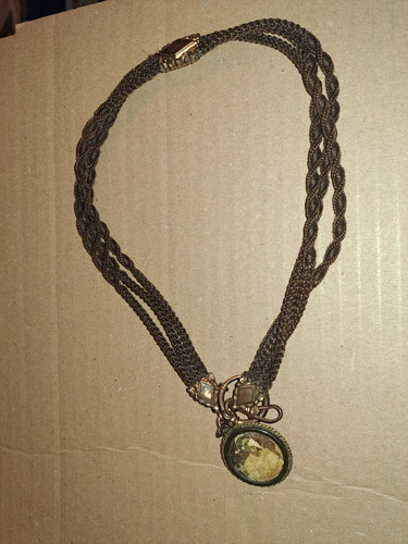 Antik biedermeier haarkette - antik,