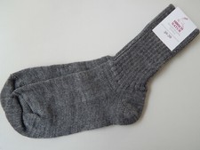 Hirsch Natur Freizeit-/ Arbeitsocken grau Schurwolle dünner Bio Damen+Herren