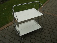 1970er Dinett Servierwagen Barwagen  "space weiß" Coffeetable Bremshey "TOP"