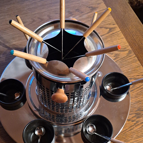 Fondue set edelstahl - fondue-set, mit