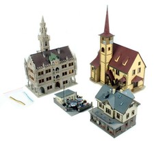 H0 Vollmer Rathaus München, Kirche, Gaststätte mit Biergarten