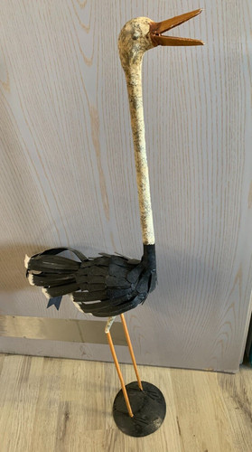 Blechfigur storch dekoration - storch,