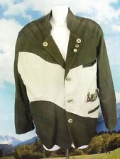 Top Zustand fesche Stickerei Herren Janker Trachtenjacke Lederjacke Gr.27/54