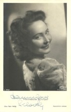 HANNELORE SCHROTH Original Autogramm signierte FFV Postkarte 40er Jahre