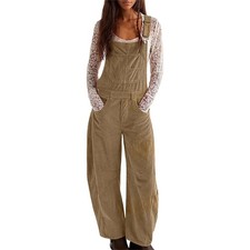 Damen Cord Latzhose Baggy