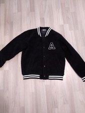 College Jacke - Schwarz mit A Emblem - Größe S- Knopfleiste