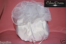 NEU Satin Brautbeutel weiss / ivory Hochzeit! NEUE Modelle Hochwertig Handarbeit