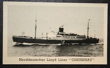 SS GNEISENAU Norddeutscher Lloyd Line Vintage 1939 Fotokarte HE25M
