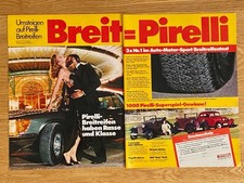 Pirelli Breitreifen Mercedes SLC C107 Oldtimer 1979 Vintage Ad Werbung Reklame