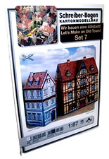 + KARTONMODELLBAU ALTSTADT SET 7 SCHREIBER-BOGEN 751    Spur HO  Bastelbogen