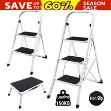 Haushaltsleiter 150kg Klapptritt 2 3 4 Stufen Stehleiter Stahl Trittleiter Leite