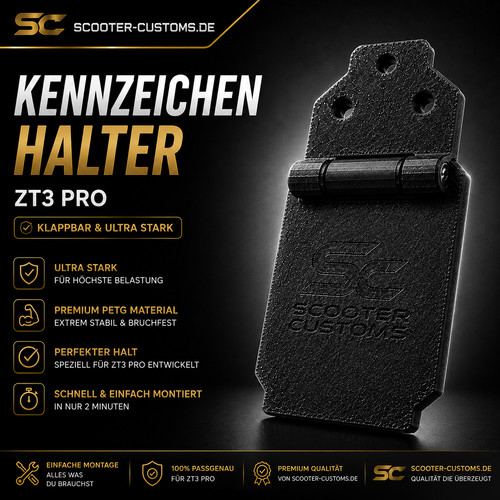 Klappbarer kennzeichenhalter - klappbarer,