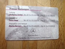 O 1114   10.97 ,Telefonkarte, DAIMLER BENZ- Presse Testwagen, TK Aufl. 2000
