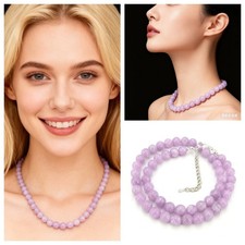 Kunzit Halskette lila 925