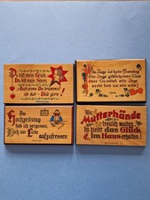 4 x Vintage Holzschild /