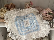 Alter Kissenbezug Spitze Boudoir Shabby Brocante Frankreich Rüschen Paradekissen