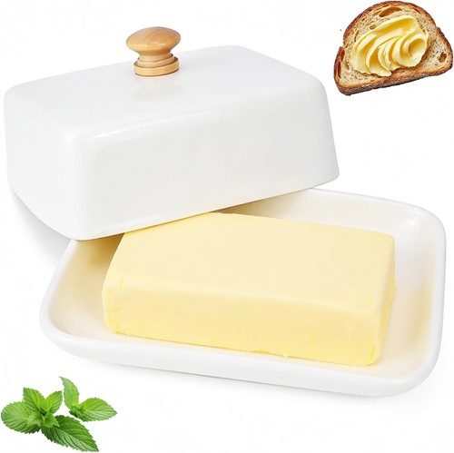 Keramik butterdose weiß - butterdose,,