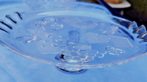 Gebäckteller glas mit fuß - mit,