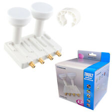 Quad Monoblock Doppelkopf Doppel LNB LNC LMB 4 Teilnehmer 6,2° Astra/Hotbird UHD
