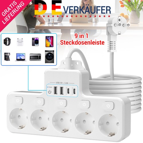 Steckdosenleiste mit usb - mit,
