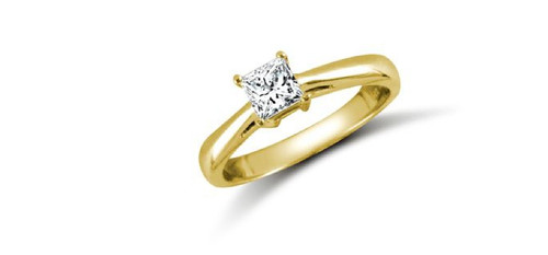 9ct gelbgold smaragd schliff - 9ct,