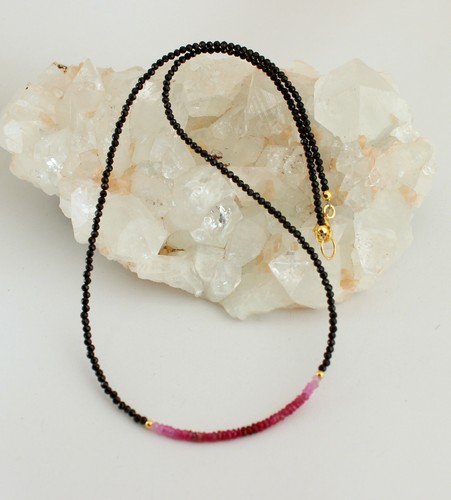 Schwarz spinell kette - spinell, mit