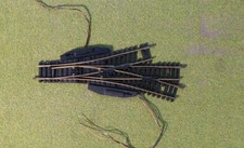 Fleischmann 6057 H0 Dreiwegweiche Modellgleis mit elektrischer Funktion und OK