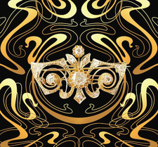 Art Nouveau Brillanten 1,00 Kt