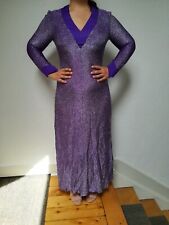 Vintage Abendkleid Lila Glitzer Abba Stil Zweiteiler Bluse 70er 80er Disco Retro