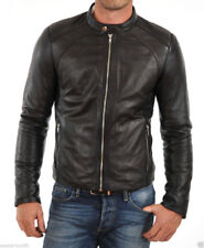 Neu Herren Lederjacke Motorrad