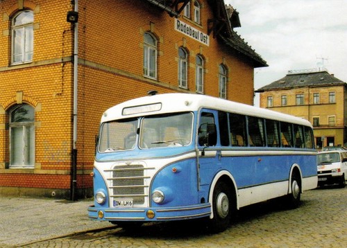 Ansichtskarte omnibus ifa h6b - omnibus,