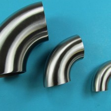 Edelstahl 90° Schweißbogen