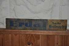 Altes Blechschild/Messing 20/30er J, Erdal Marke Rotfrosch,Schuhpflege,Reklame