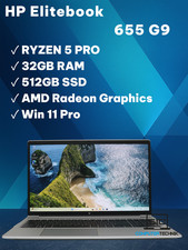 HP EliteBook 655 G9 AMD Ryzen 5 PRO 5675U 32GB RAM 512GB SSD Radeon Graphics