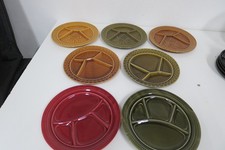 7 farbige  Fondueteller   Käsefondue -  Antipasti - Grillteller verschieden