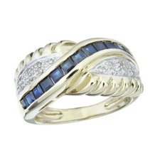 Ring Saphire Diamanten 585