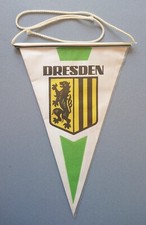 alter Wimpel Fahne Pennant Dresden Zwinger Kronentor Wappen Sachsen 19,0 cm