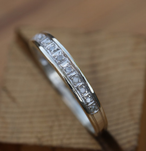 9ct weißgold diamant - weißgold,