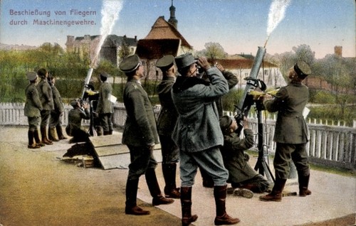 Beschießung von fliegern - ak,