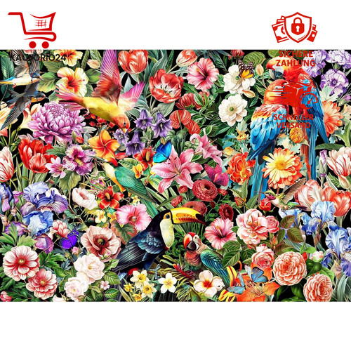 Puzzle 1000 teile blumen und - teile,