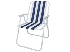 Campingstuhl Klappstuhl Anglerstuhl Gartenstuhl Regiestuhl klappbar Blau Weiß